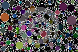 Circle packing abstract background image