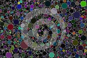 Circle packing abstract background image