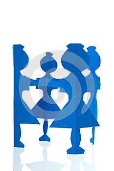 Circle of paper dolls