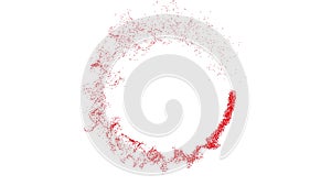 Circle Particles Trails 3D Rendering Animation