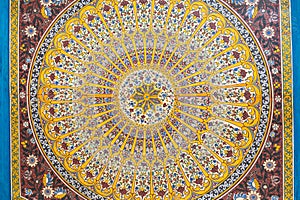 Circle pattern abstract background close up detail of a rooftop Arabian design