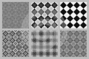 Abstract circle pattern background design set