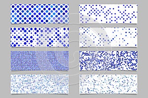 Circle pattern banner background set - modern vector template designs