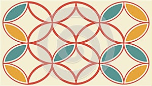 Circle pattern design, abstract background, and decorative geometric element vector design Generative AI