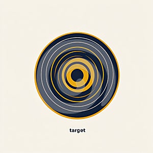 Circle Pattern Design with Target Concept in Minimalist Style
