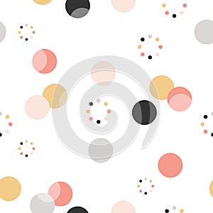 Circle pattern. Modern stylish texture. Repeating dot, round abstract background for wall paper.