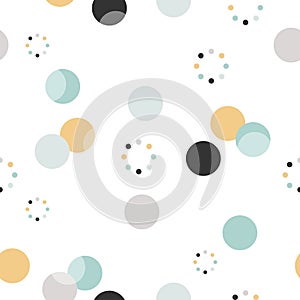 Circle pattern. Modern stylish texture. Repeating dot, round abstract background for wall paper.