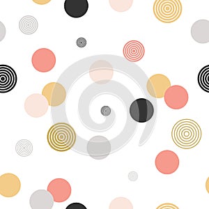 Circle pattern. Modern stylish texture. Repeating dot, spiral, round abstract background for wall paper.