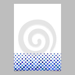 Circle pattern page template - vector graphic from dots in blue tones