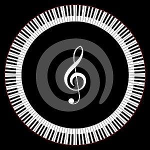 Circle of Piano Keys