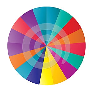 Circle pie chart, pie diagram icon from 2 to 20 sections. Simple, basic infochart, infographic template. Segmented circles,