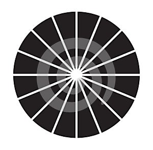 Circle pie chart, pie diagram icon from 2 to 20 sections. Simple, basic infochart, infographic template. Segmented circles,