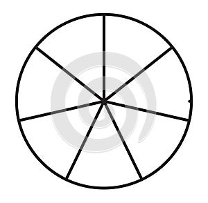 Circle pie chart, pie diagram icon from 2 to 20 sections. Simple, basic infochart, infographic template. Segmented circles,