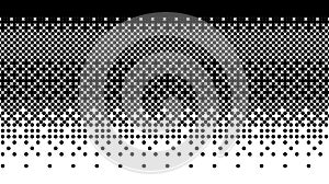 Circle  pixels mosaic. Black and white gradient. Vector gradient abstract  background