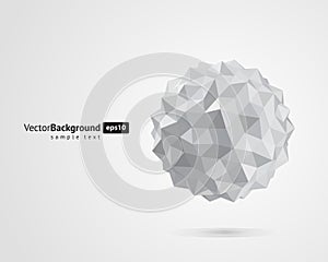 Circle polygonal sphere geometric figure refraction structure realistic background template vector