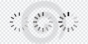 Circle progress bar loader. Round cyclic icon.