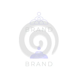 Circle pyramid logo for beauty and cosmetic