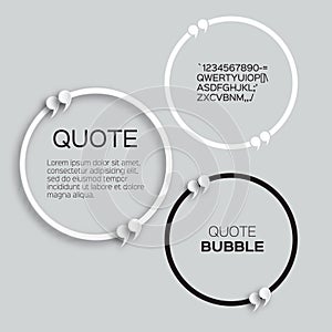Circle Quote bubble. Speech bubble.