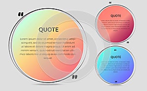 Circle Quote frames template.vector illustration