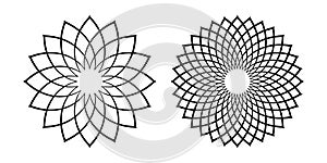 Circle Radial Patterns. Geometric Elements for Design