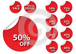 Circle red sale tag