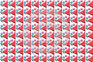 Circle and red triangle pattern backgroud photo
