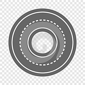 Circle road icon, cartoon style