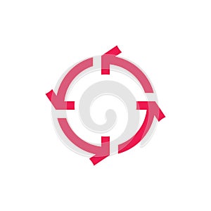 Circle rotation arrows motion design logo vector