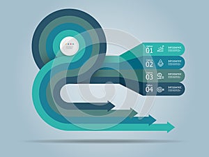 Circle round arrow business infographic element presentation