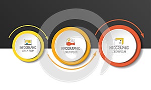 Circle, round chart, scheme, timeline, infographic, numbered template, option template