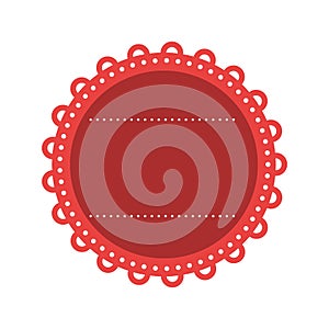 Circle seal stamp frame