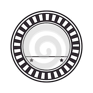 Circle seal stamp frame