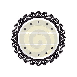 Circle seal stamp frame