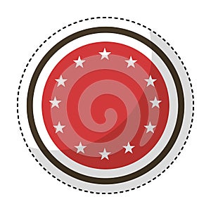 Circle seal stamp frame