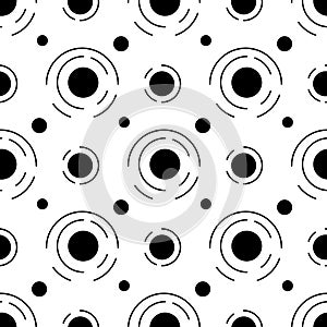 Circle seamless pattern. Geometric pattern. Abstract background circles.
