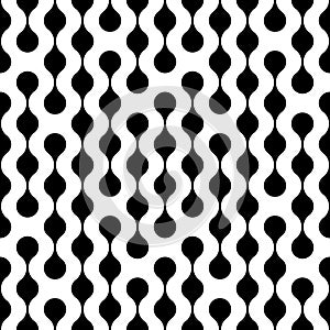 Circle seamless pattern. Repeating dot background. Repeated metaball wallpaper. Abstract prints. Blobs points. Vector illustration