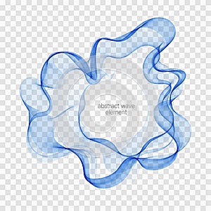 Circle shape. Blue wavy circle lines. transparent circle. Vector circle. Abstract circles waves. Circle frame.