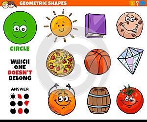 Circle shape educational task for kids