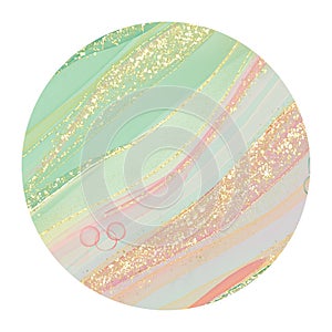 circle shape in fluid art texture, alchoholic ink photo