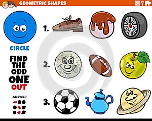 Circle shape objects educational game for kids