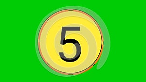 circle-shaped countdown timer green screen