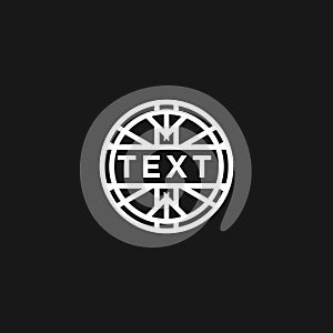 Circle simple letter logo design template