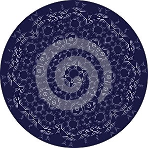 Circle sophisticated symmetric pattern. Ornaments, styles