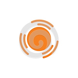 Circle sound waves motion design logo vector
