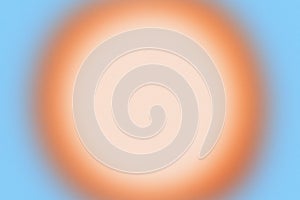 Circle Spiritual halo, mental health, energy, aura. Blue, orange natural round Grainy Gradient.