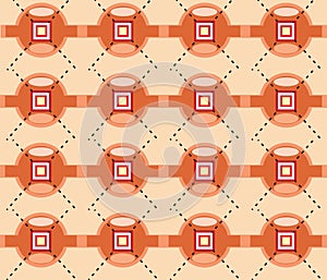 Circle squere point geometrical shape repetitive ethnic pattern 2 photo