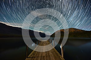 Circle of star, Lake Rotoiti.