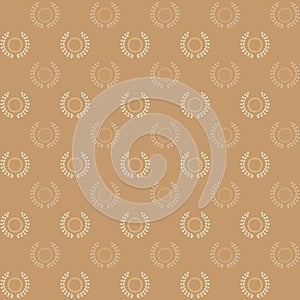 Circle stars and laurel wreath pattern background