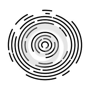 Circle stripe lines logo vector symbol icon design. Beautiful il