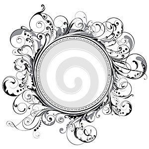 Circle swirl frame photo